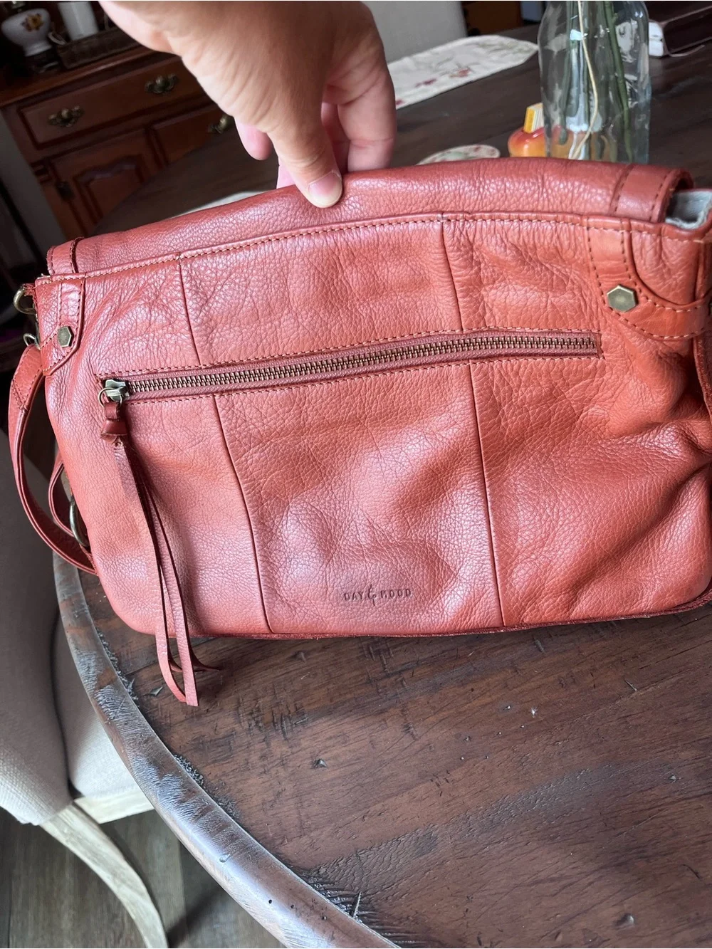 Day & Mood  Boho fold-over crossbody bag.